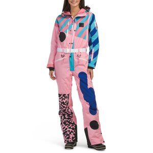 OOSC Pink Multi Penfold Ski Suit